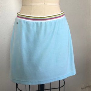 Lacoste baby blue vintage velour Golf/ Tennis mini skirt Sz 40 (Sm-M)